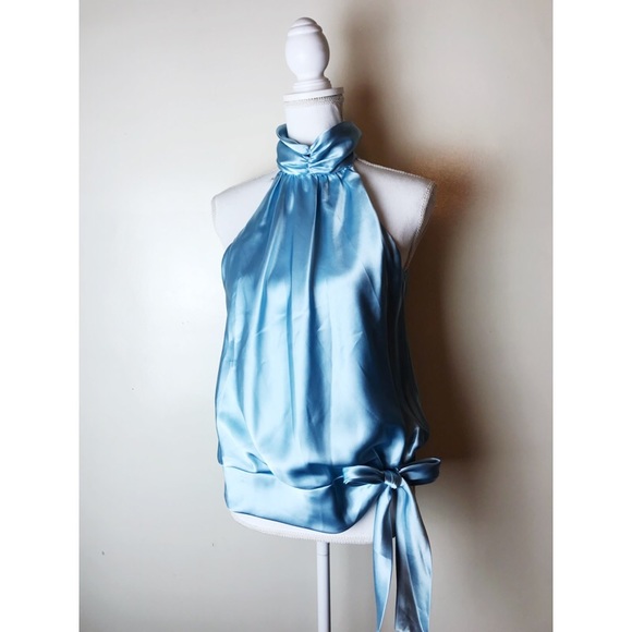 Night Way Collections Tops - Night Way Collections • Satin Bow Tank Top